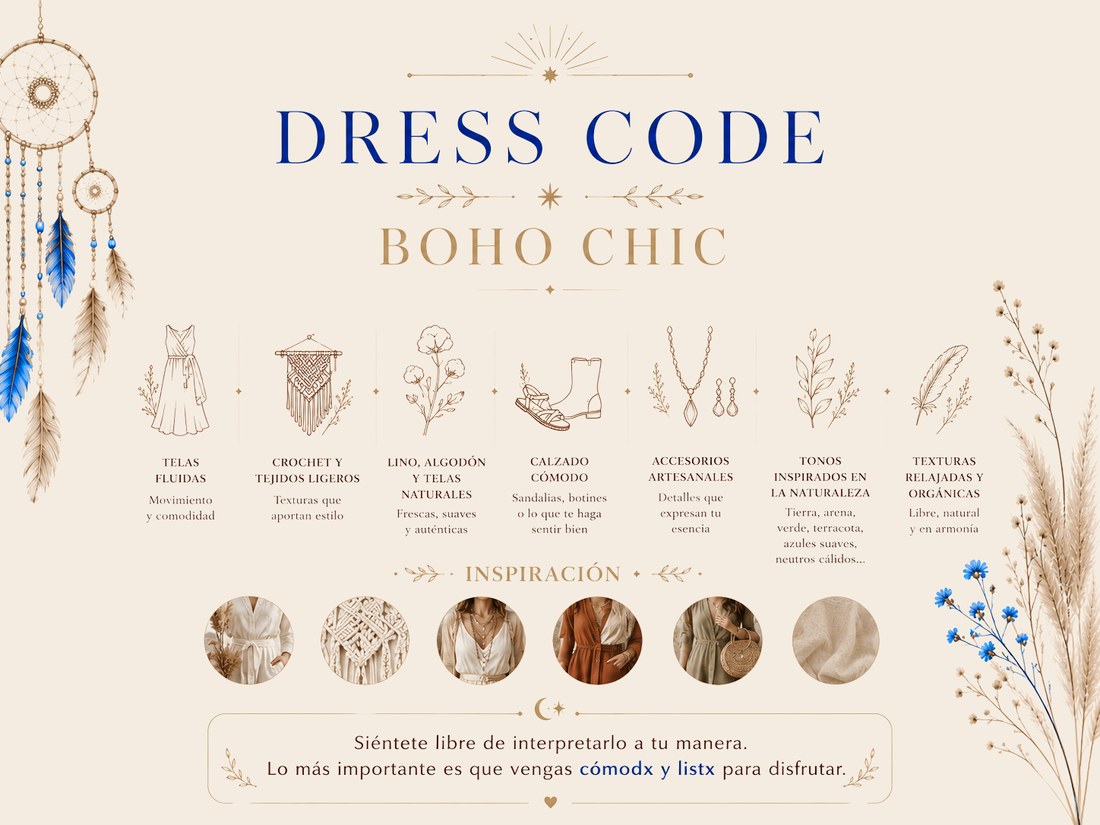 Guía de dress code boho chic